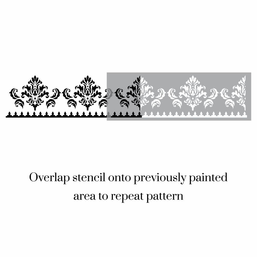 Amal Damask Border Stencil