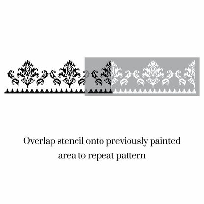 Amal Damask Border Stencil