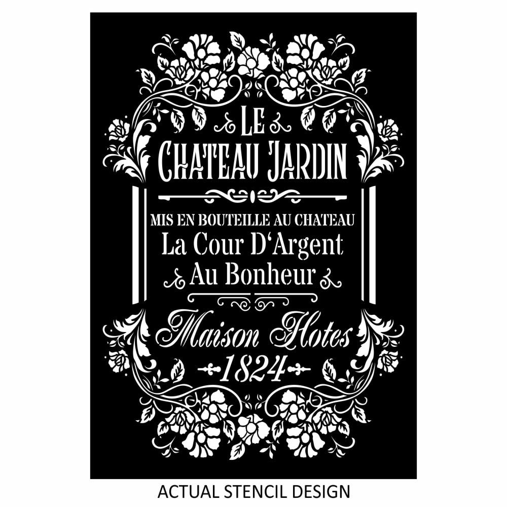 Jardin Floral Frame Stencil