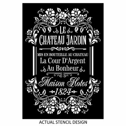 Jardin Floral Frame Stencil