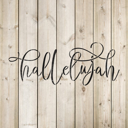 Hallelujah Script Stencil