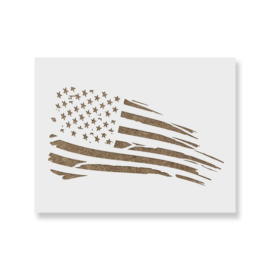 American Flag Rugged Stencil