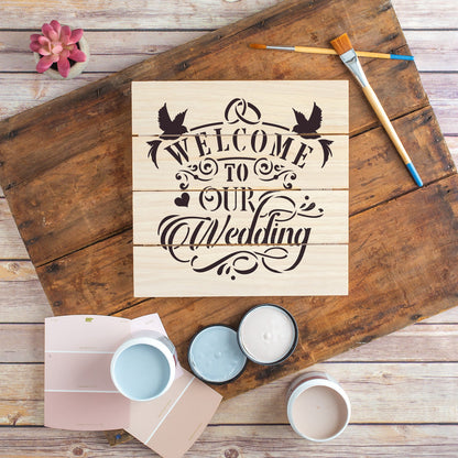 Welcome to Our Wedding Stencil