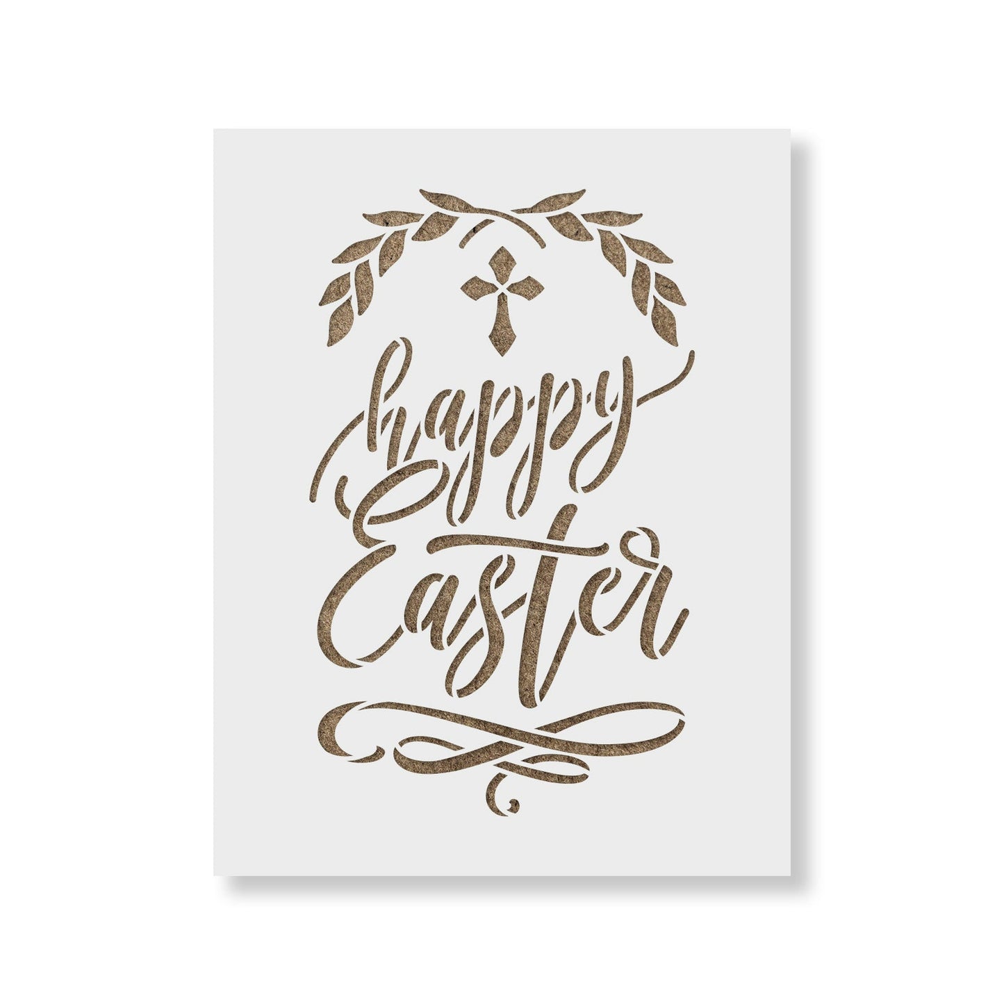 Happy Easter Cross Stencil