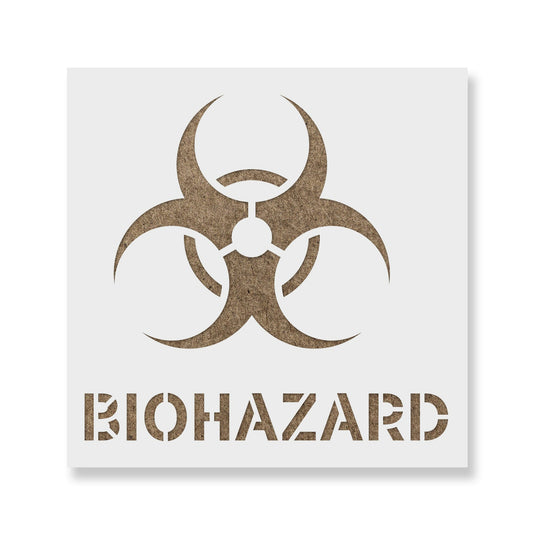 Biohazard Symbol Stencil