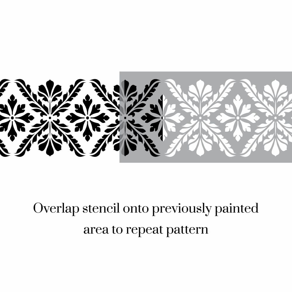 Celia Floral Border Stencil