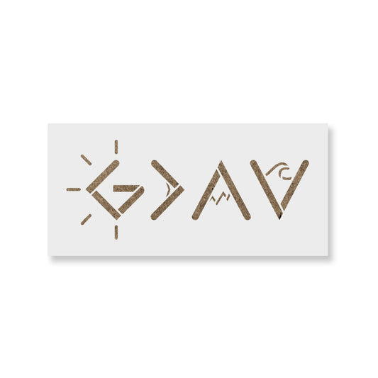 God Is Greater Stencil