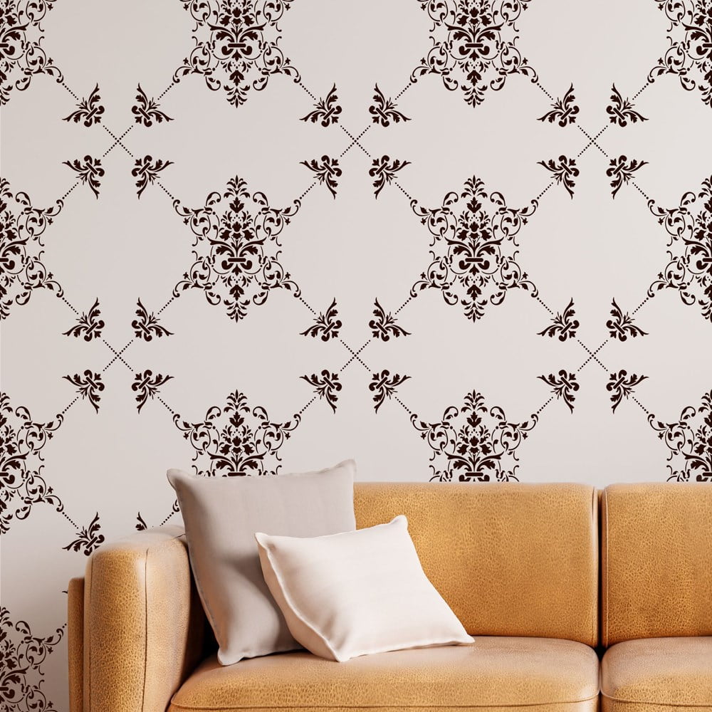 Alexandra Floral Damask Stencil