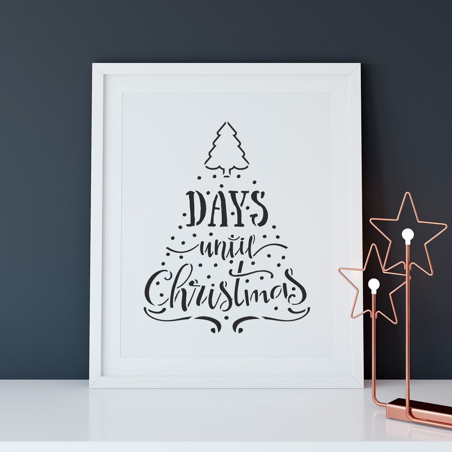 Days Until Christmas Stencil