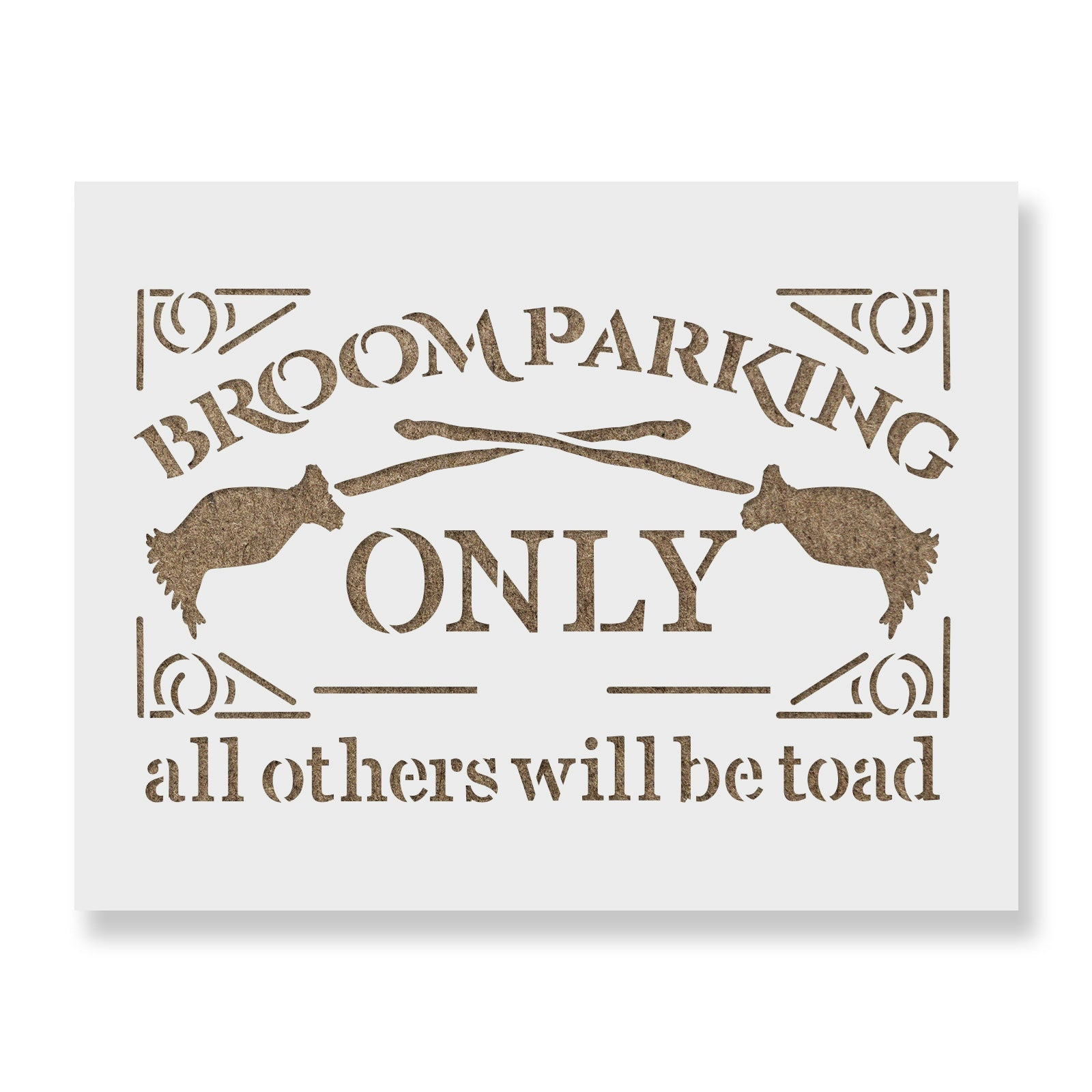 Broom Parking Sign Stencil