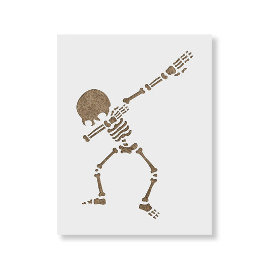 Dabbing Skeleton Stencil