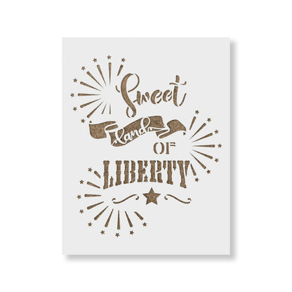 Sweet Land Of Liberty Fireworks Stencil