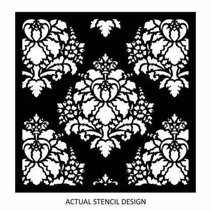 Windsor Floral Damask Wall Stencil