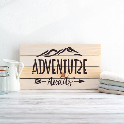 Adventure Awaits Stencil