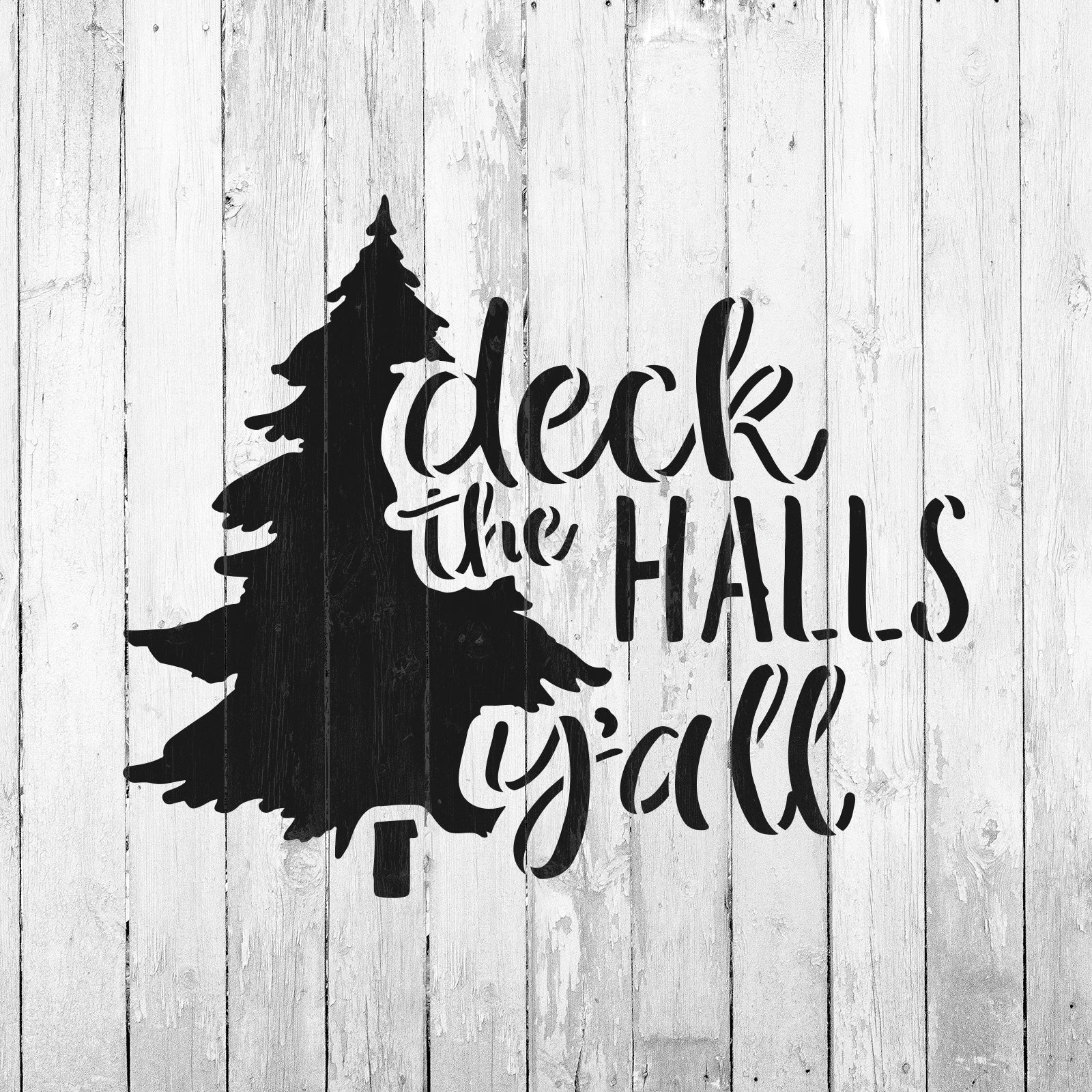 Deck The Halls Stencil