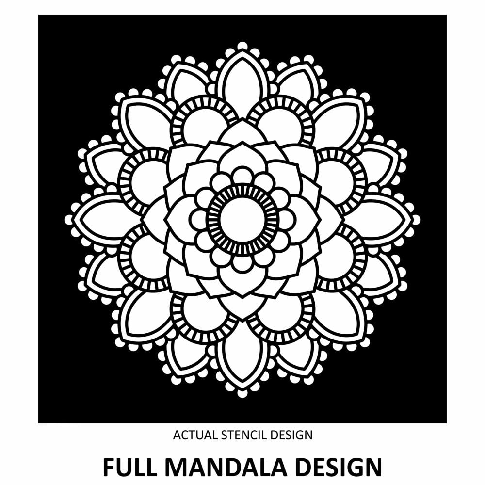 Compassion Flower Mandala Stencil