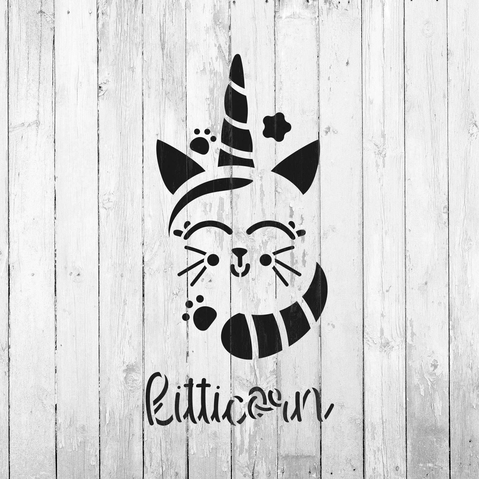 Cat Unicorn Stencil