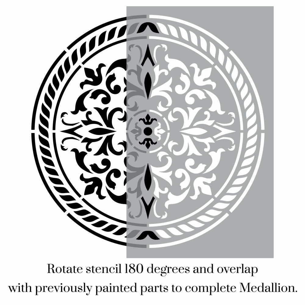 Savona Damask Medallion Stencil