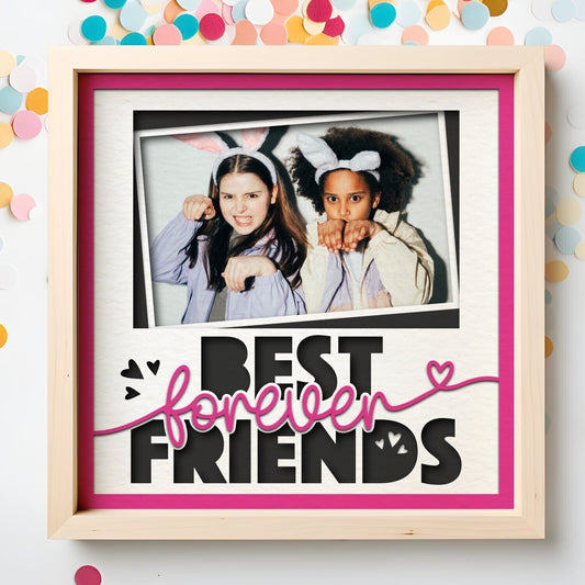 Best Freinds - 9 x 9 Inch photo Frame - 1, 2, 3 or 6 photos / Multi Colour