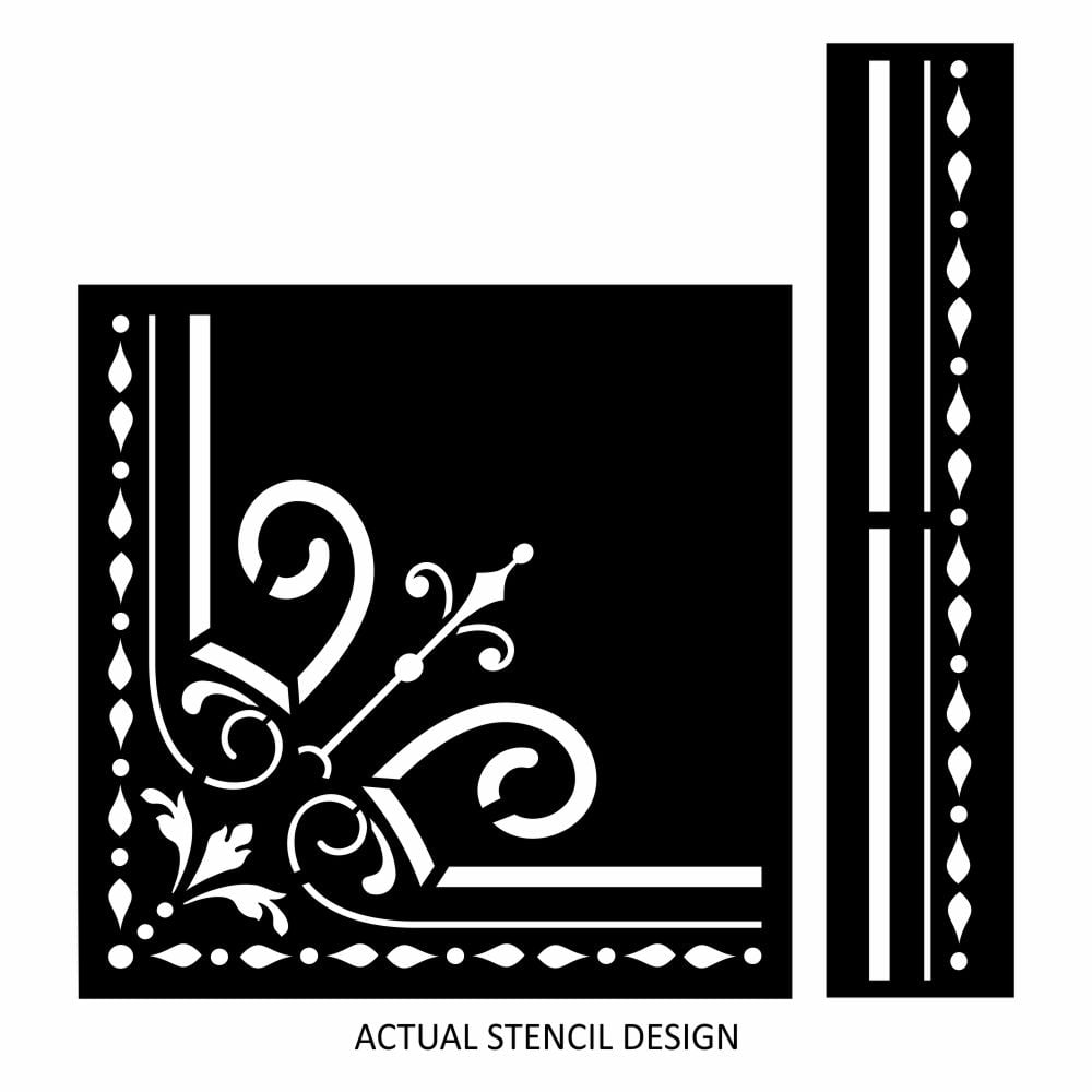 La Grande Damask Corner Stencil Set