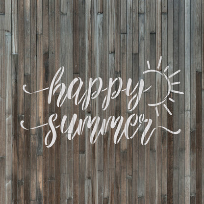 Happy Summer Sun Stencil