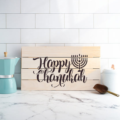 Happy Chanukah Stencil