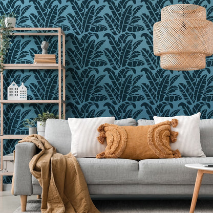 Palm Leaves Tropical Wall Stencil