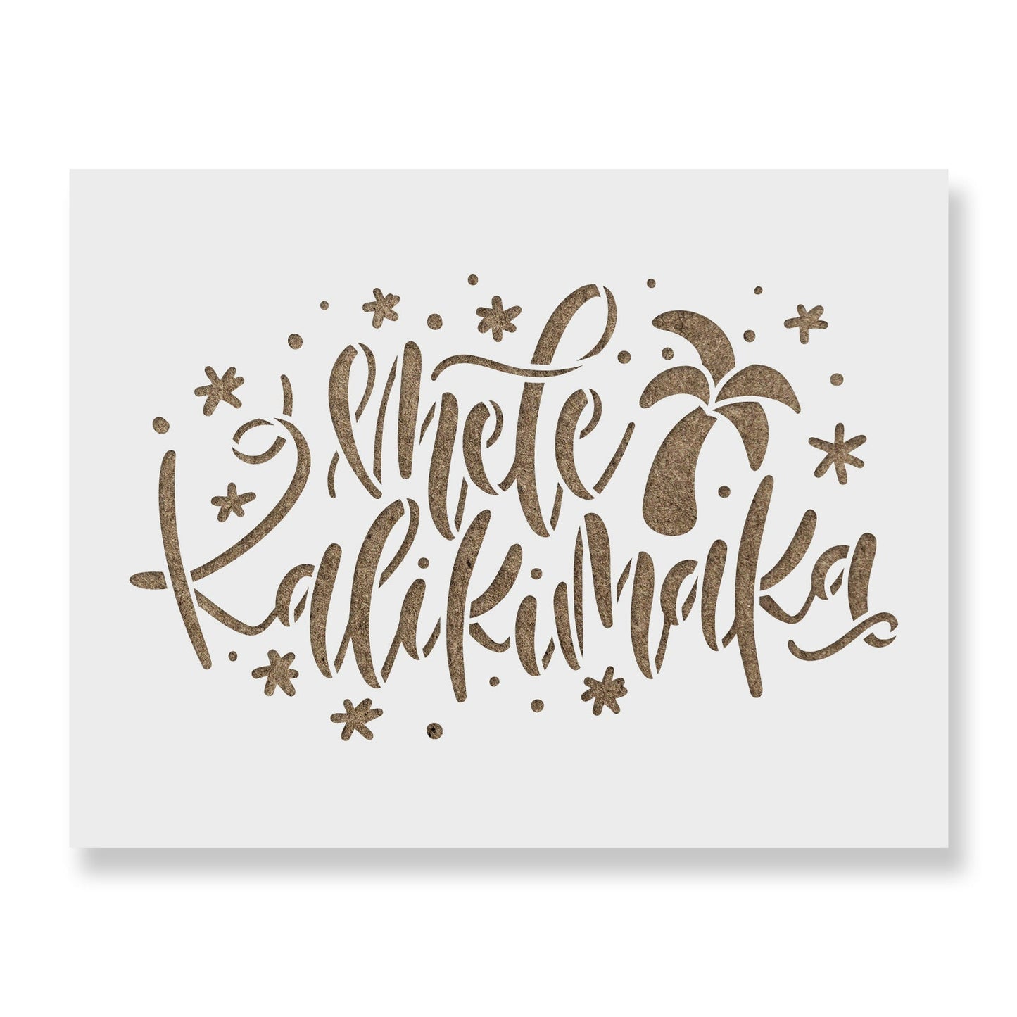 Mele Kalikimaka Stencil