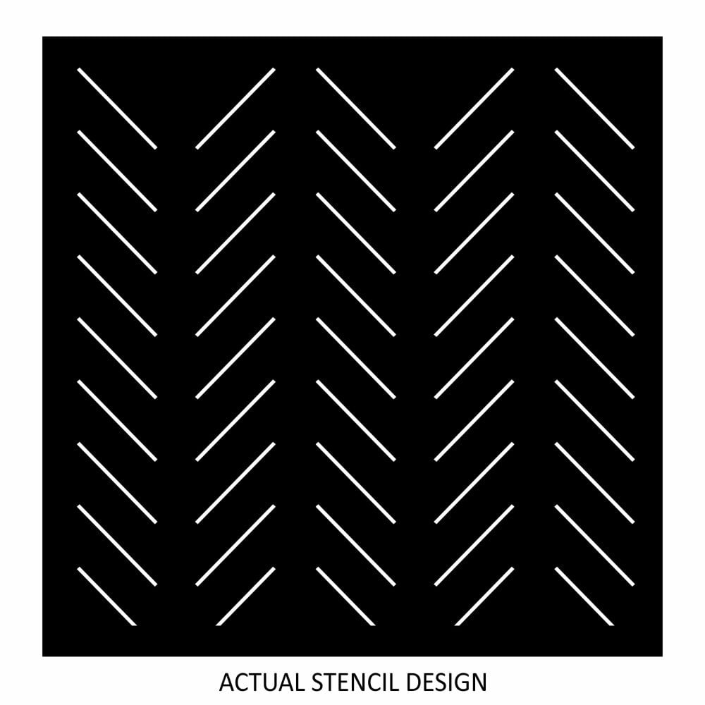 Herringbone Modern Wall Stencil