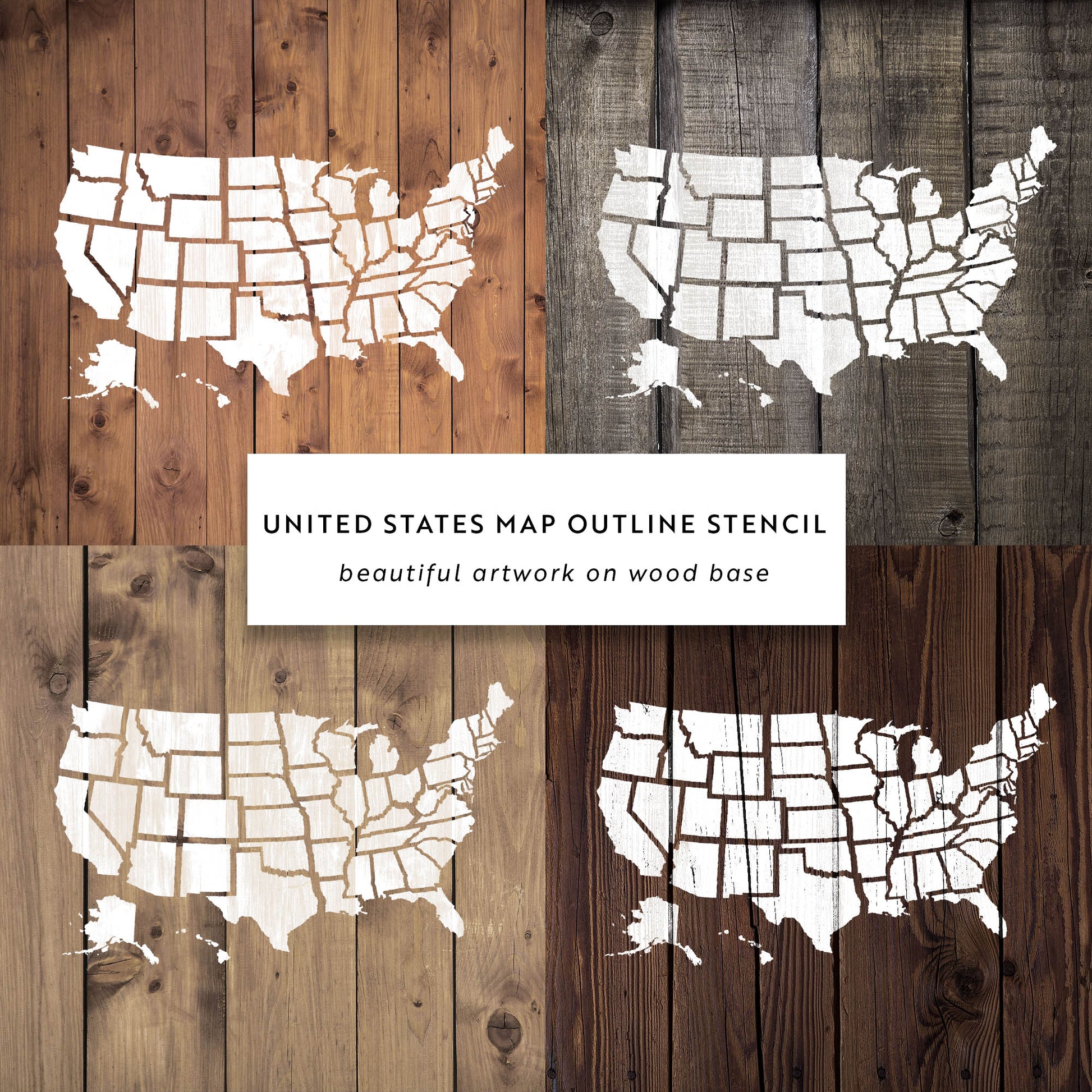 United States Map Outline Stencil