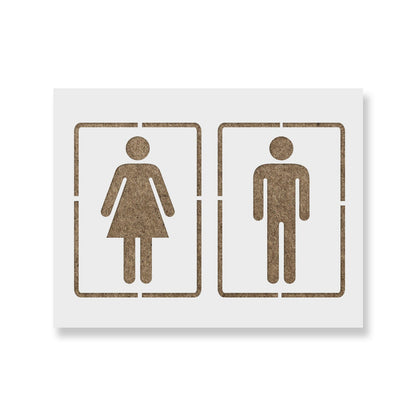 Bathroom Sign Stencil