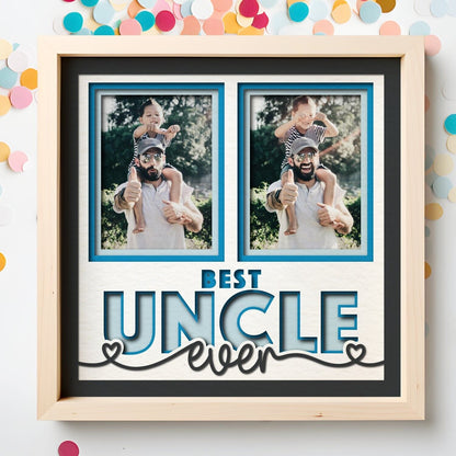 Best Uncle Ever - 9 x 9 Inch photo Frame - 1, 2, 3 or 6 photos / Multi Colour