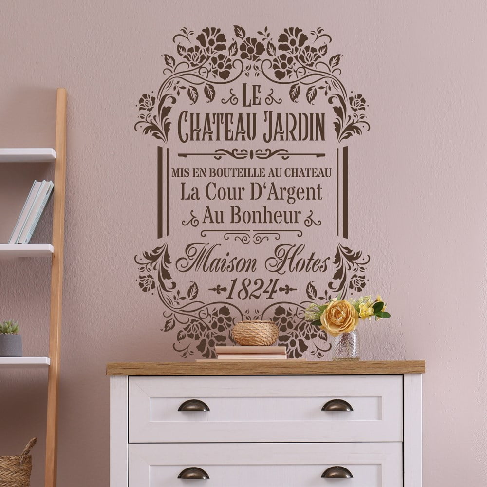 Jardin Floral Frame Stencil