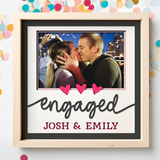 Enganged - 9 x 9 Inch photo Frame - 1, 2, 3 or 6 photos / Multi Colour