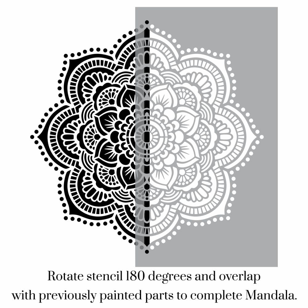 Indian Deco Lotus Mandala Stencil