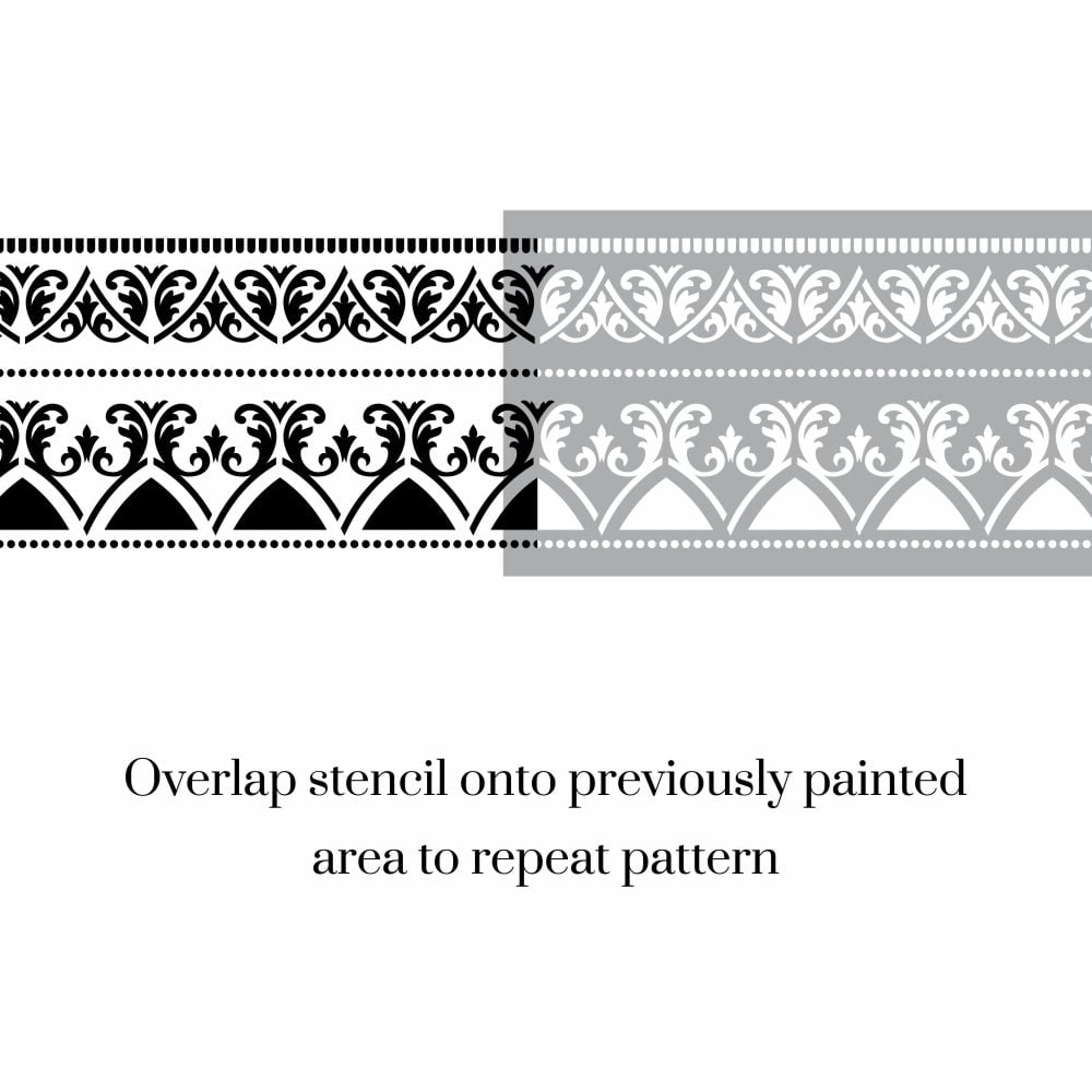 Doulce Damask Border Stencil