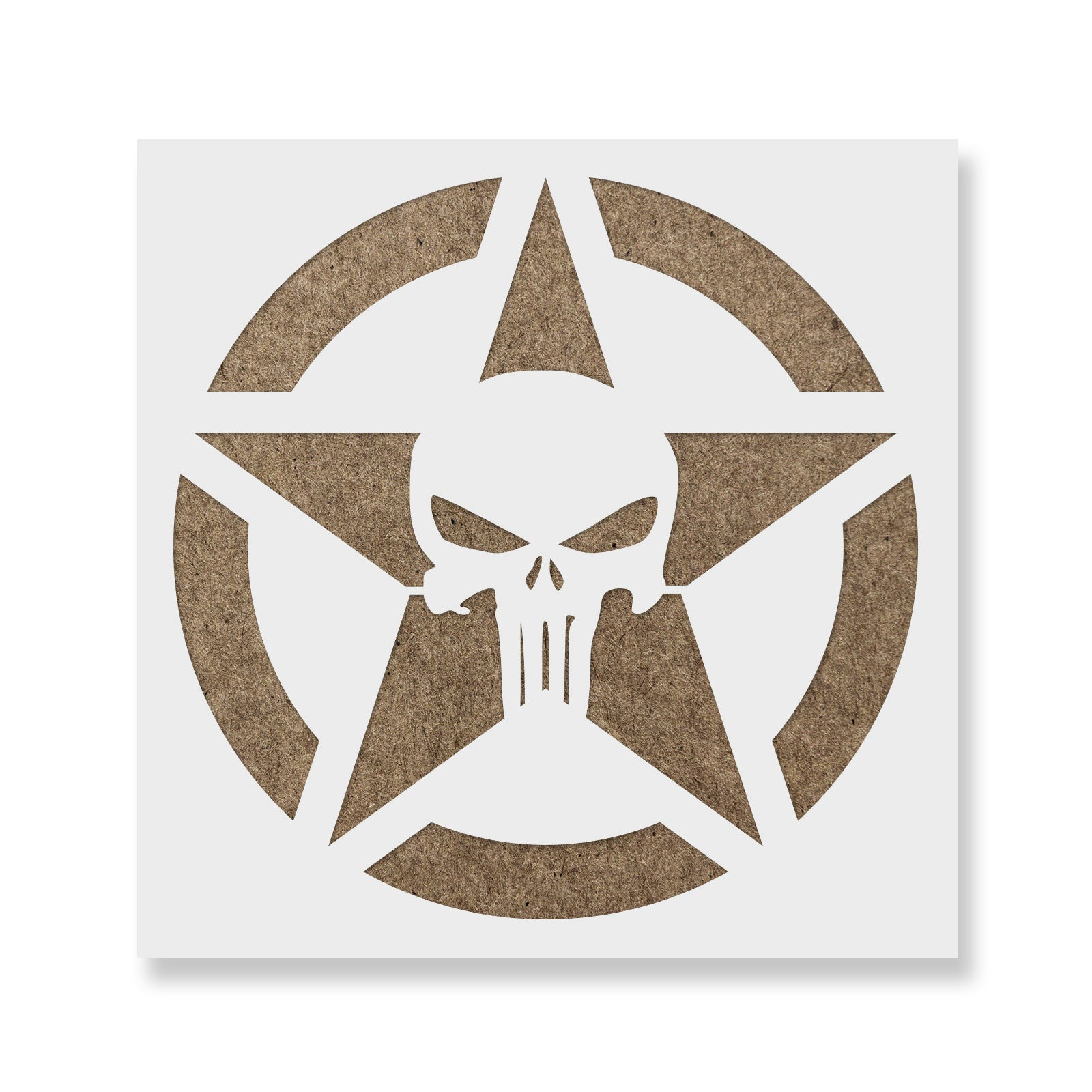 Punisher Skull Star Stencil