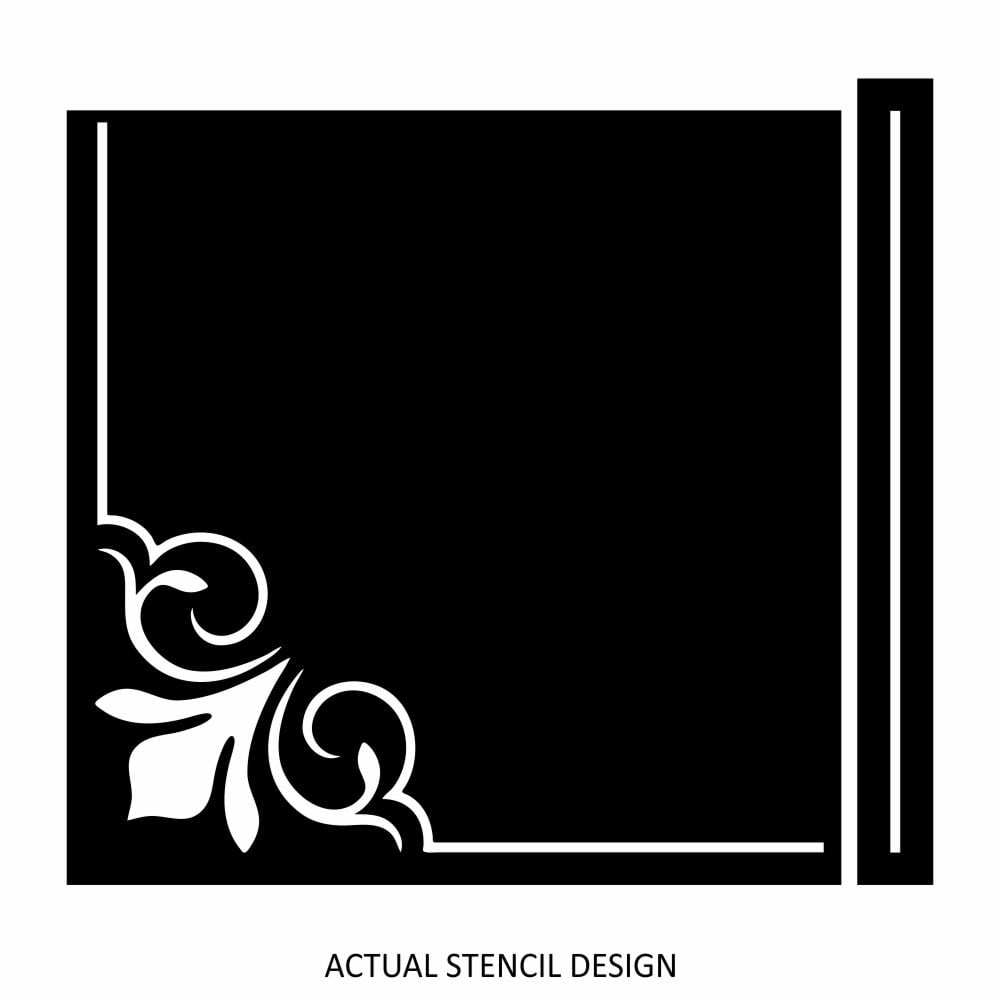 Eleanor Damask Corner Stencil Set