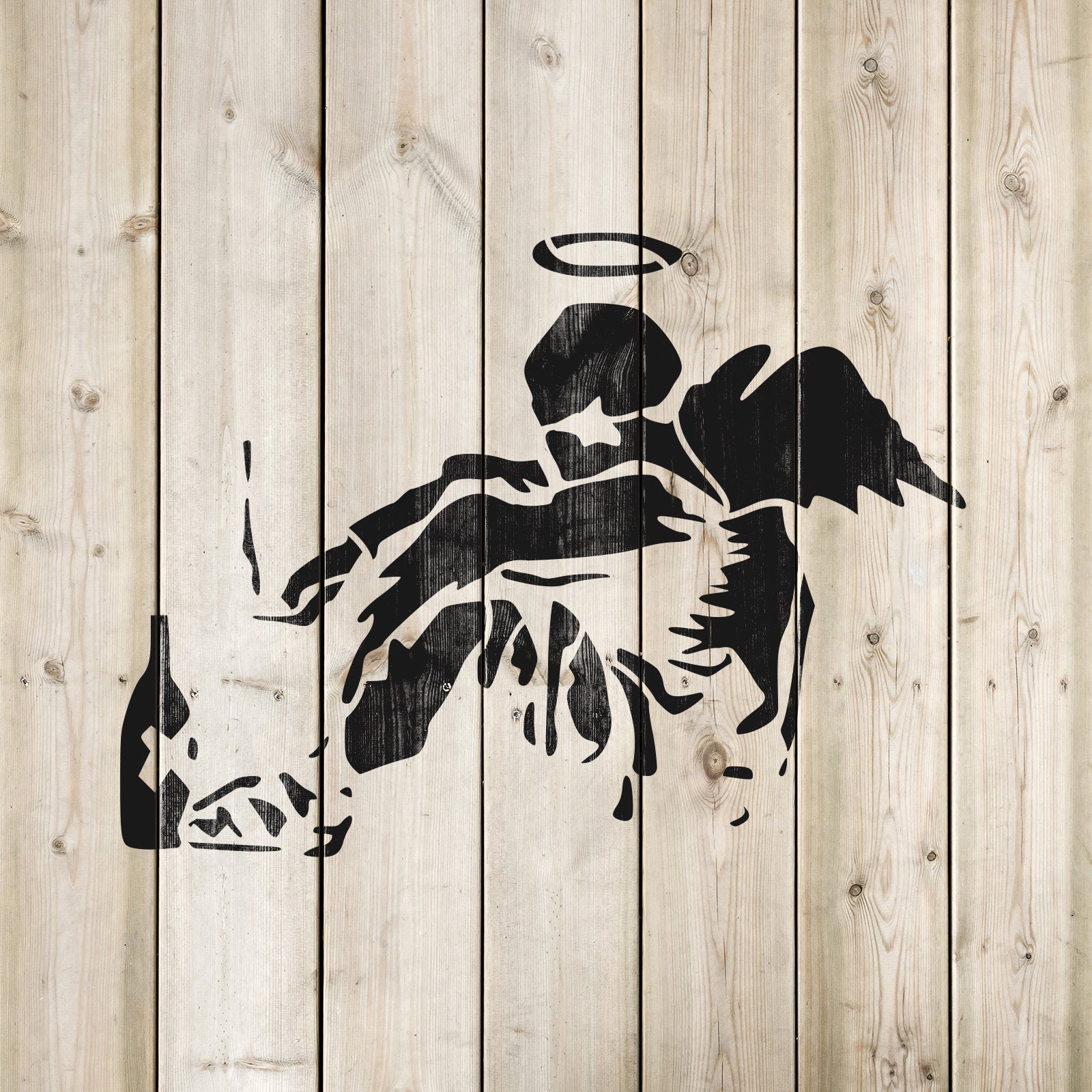 Fallen Angel Banksy Stencil