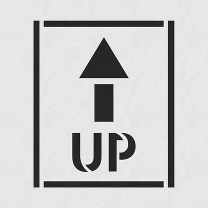 Up Arrow Text Stencil