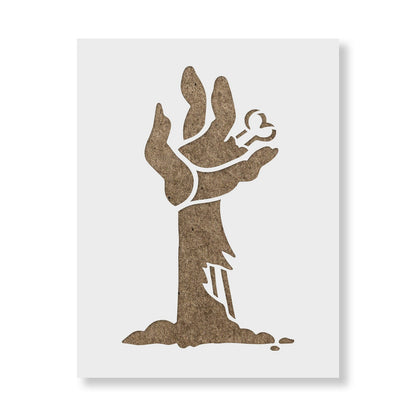 Zombie Hand Stencil