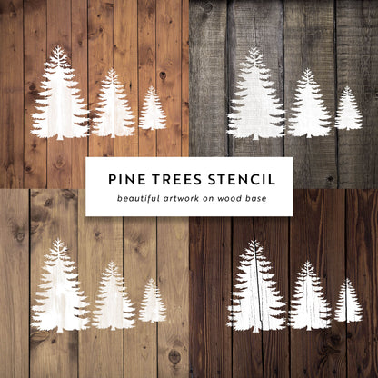 Pine Trees Stencil