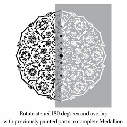 Moroccan Floral Medallion Stencil