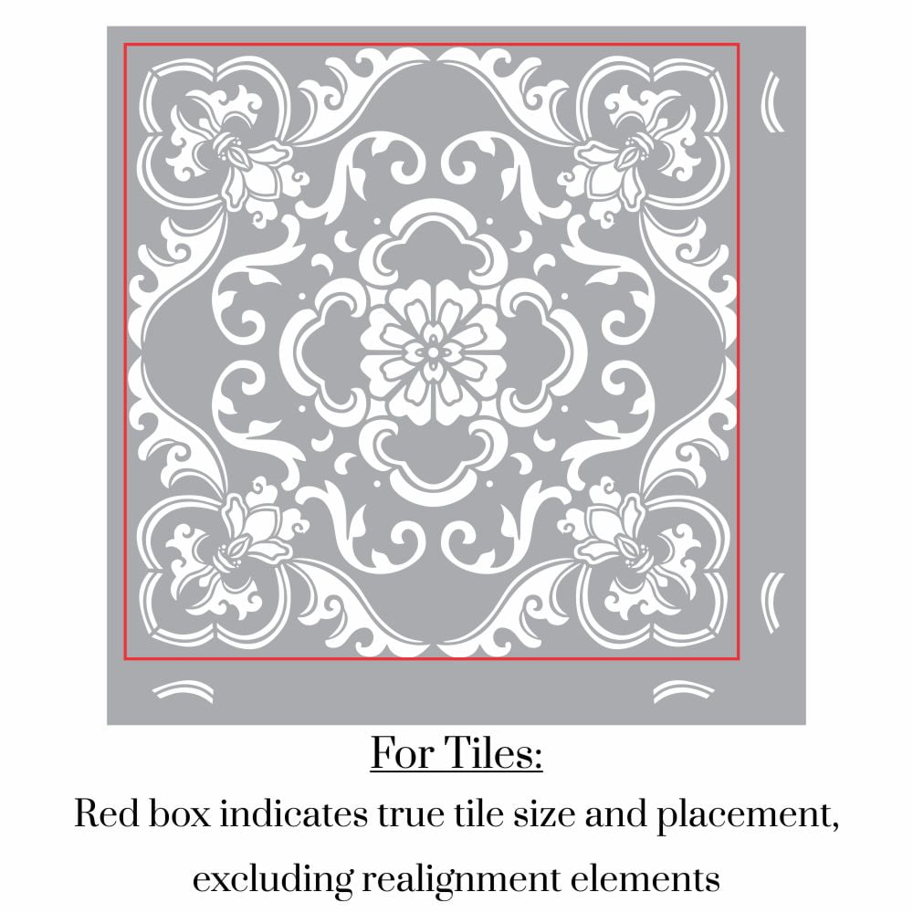 Stella Damask Tile Stencil