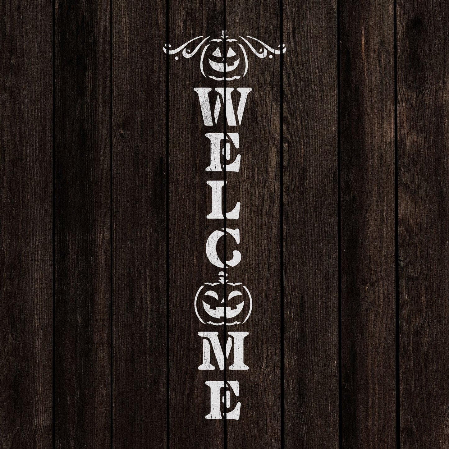 Halloween Porch Welcome Sign Stencil