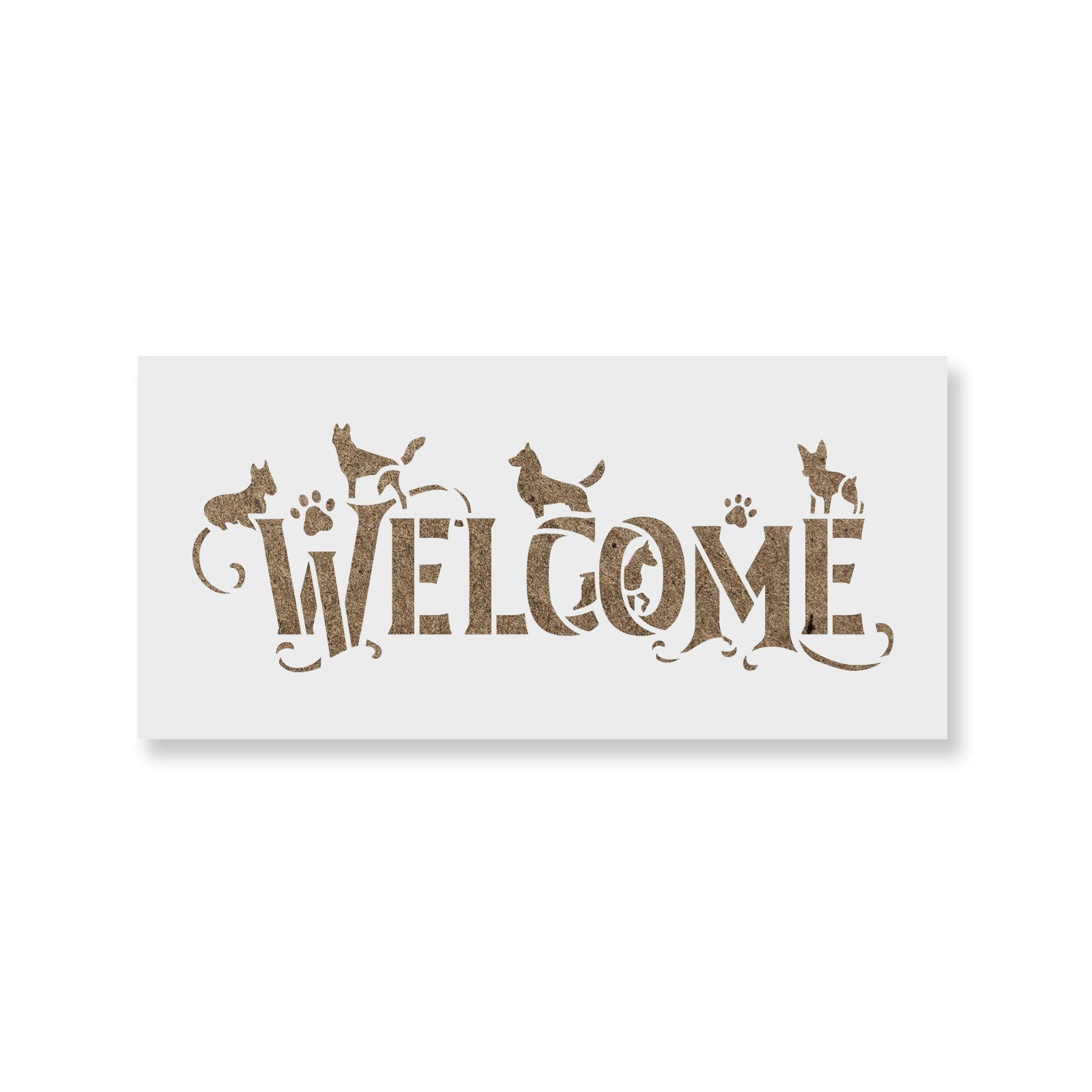 Welcome Dog Sign Stencil