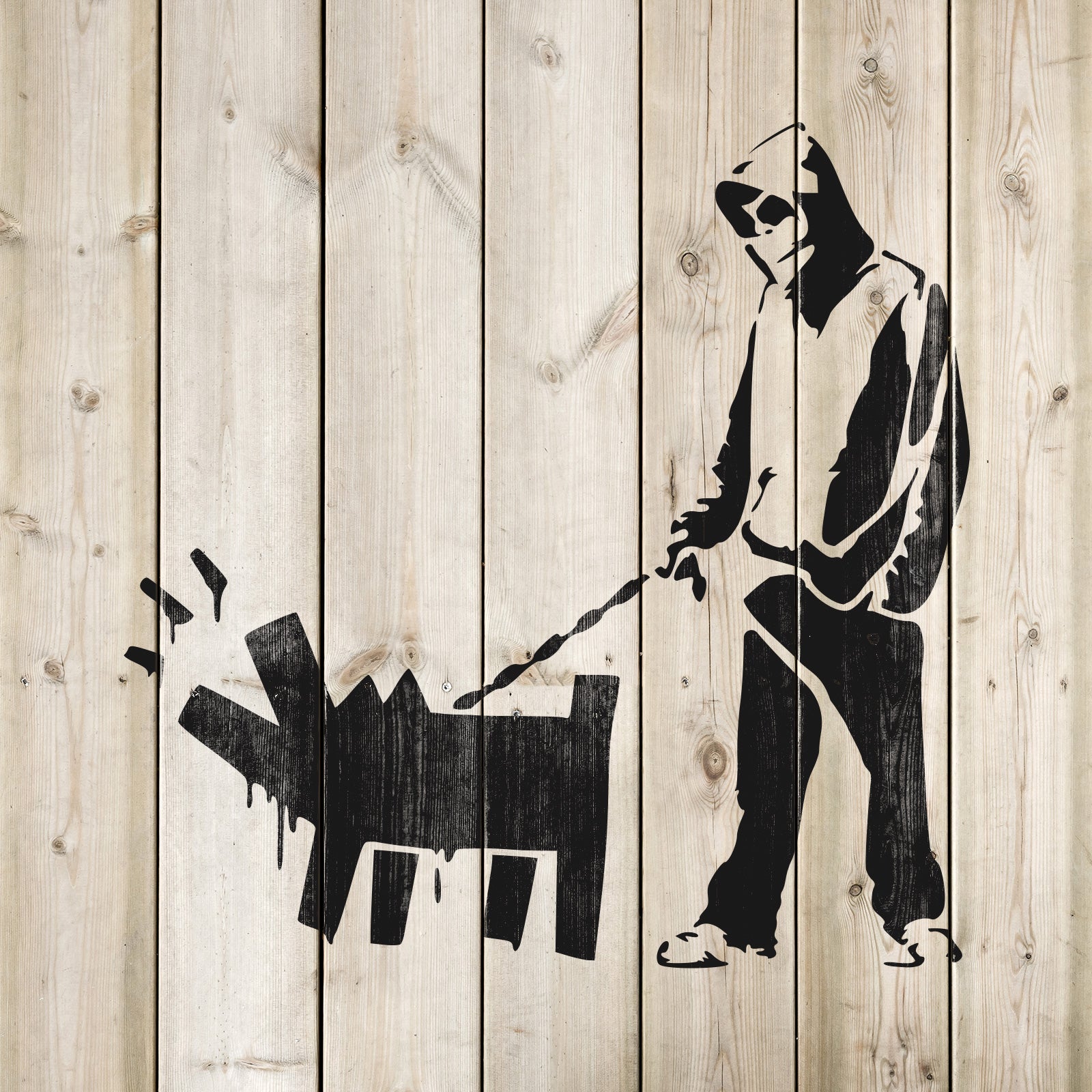 Dog Bark Banksy Stencil