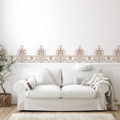 Evora Damask Border Stencil