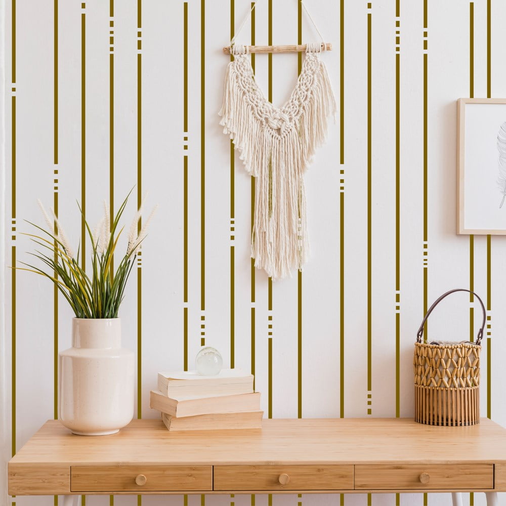 Modern Stripes Wall Stencil