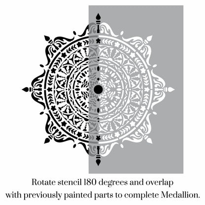 Mozara Damask Medallion Stencil